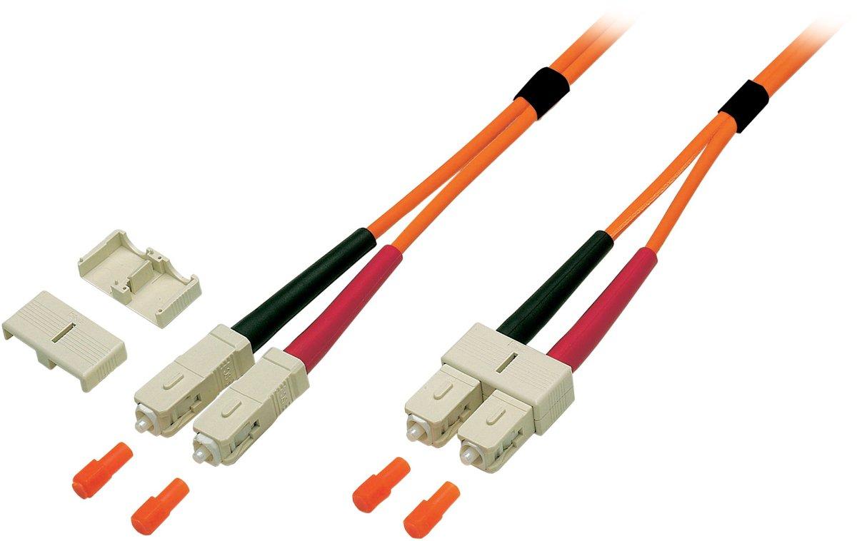 LWL Patchkabel Duplex Jumper SC / SC 50 / 125µ 2,5 m OM2 LSZH orange
