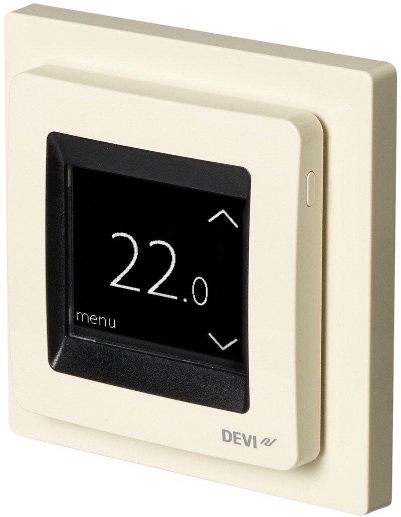Uhren-Thermostat euroweißTouch-Display 16A mit Rahmen