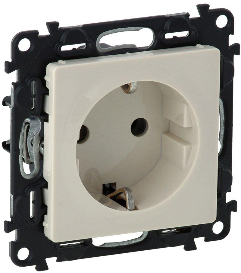 Schuko Steckdose Valena Life mandelweiß