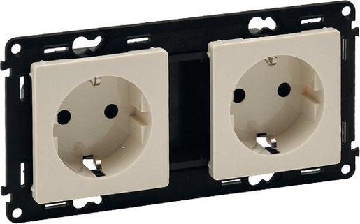 2-fach Steckdose Valena Life mandelweiß