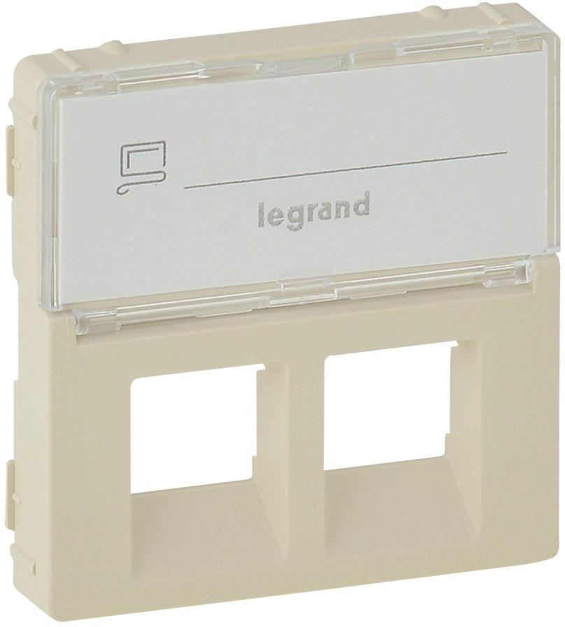 2-fache Rj11/RJ45 Datendosen Abdeckung Valena Life mandelweiß