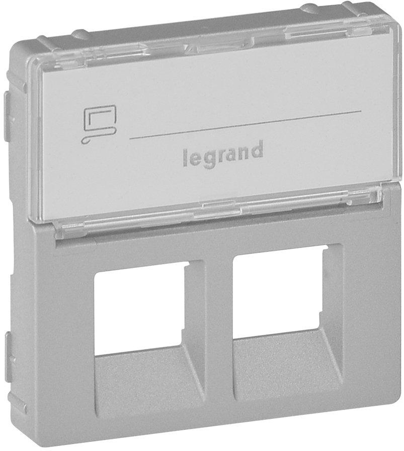 2-fache Rj11/RJ45 Datendosen Abdeckung Valena Life Aluminium