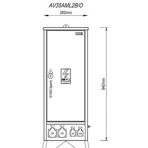 Baustellen Steckdosenverteiler für Oberösterreich (BxHxT) 940x 360 x 235 mm