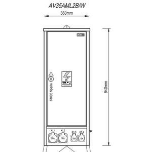Baustellen Steckdosenverteiler für Wien (BxHxT) 940x 360 x 235 mm