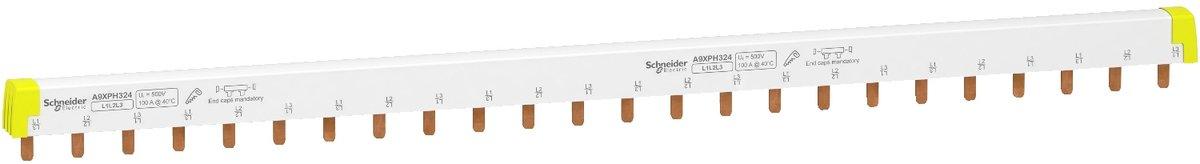 Phasenschiene Steg ablängbar 3-polig 24 TE 100 A