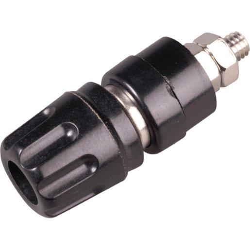 Bananen - Prüfbuchse / Polklemme ø 4 mm 30V AC / 60V DC 35 A - SCHWARZ