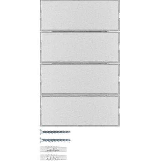 Tastsensor 4-fach Komfort mit Beschriftungsfeld KNX K.5 alu matt