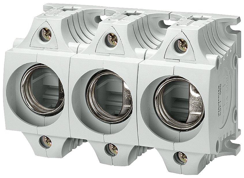 DIAZED Sicherungssockel Gr.III 3-polig berührungsgeschützt (BGV A2)