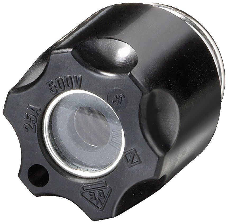 DIAZED Schraubkappe Baugr. DII 25A AC DC 500V Isolierstoff Prüfloch