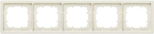 DELTA style Rahmen 5-fach 82 x 82mm platin-metallic