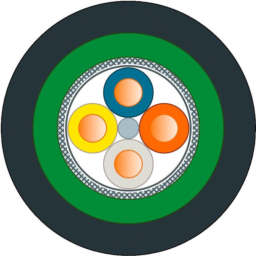 IE Ground Cable 2x2 Erdverlegungskabel 2-adrig geschirmt - Meterware