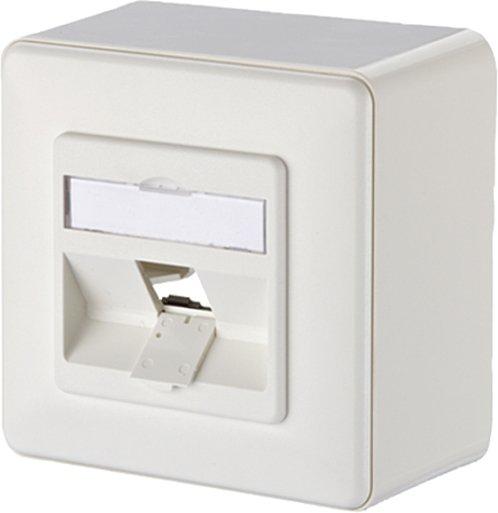 Keystone Anschlussdose AP 1 Port unbestückt reinweiß