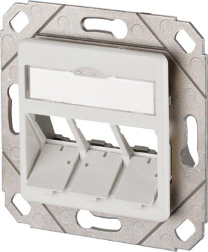 Keystone Anschlussdose UPk 3 Port unbestückt reinweiß