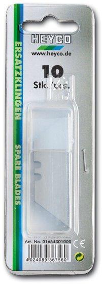 Ersatzklingen 10 Stück für Sicherheits-Cuttermesser 18mm