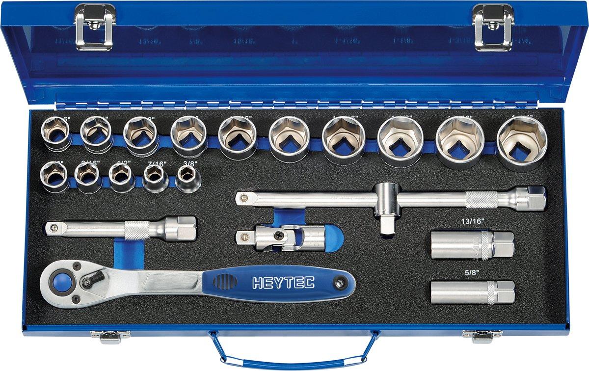 Steckschlüsselgarnitur 1/2 Zoll 21-teilig AF 440 x 180 x 55 mm