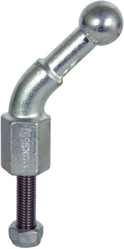 Kugelfestpunkt D 20mm 45° abgewinkelt Gewindebolzen Mutter M12x3