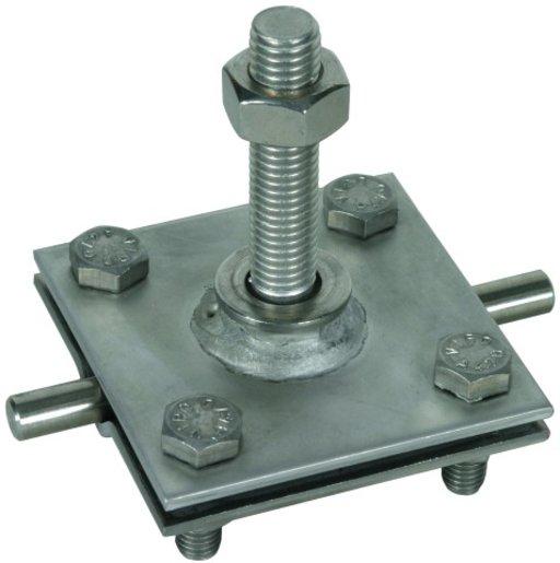 Anschlussklemme f. Erdungsfestpunkt M12 f. Rd 7-10/Fl30-40mm NIRO (V4A