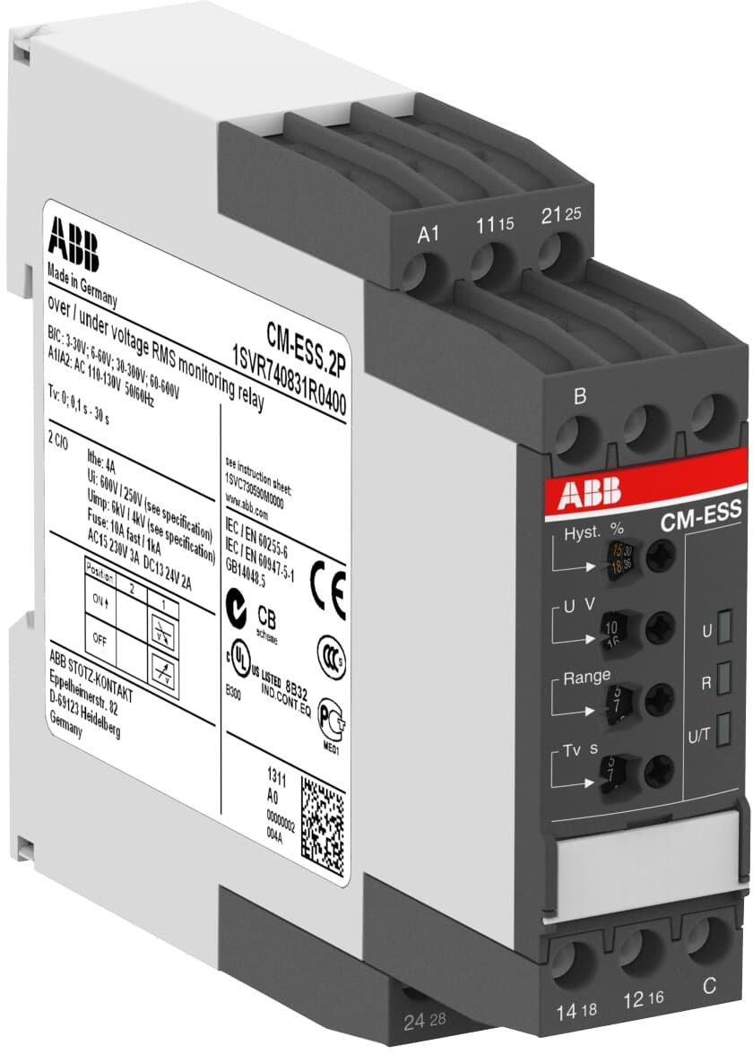 Spannungsüberwachungsrelais konf. 110 - 130V AC Messbereich 3 - 600V