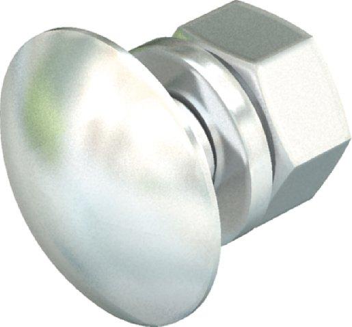 Flachrundschraube mit Scheibe und Mutter M12 x 25 mm V2A A2