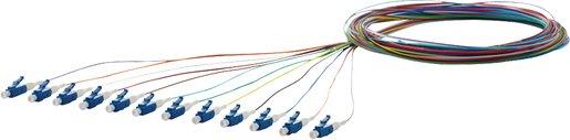 Singlemodefaser OpDAT Pigtail LC-UPC OS2 12 Farben