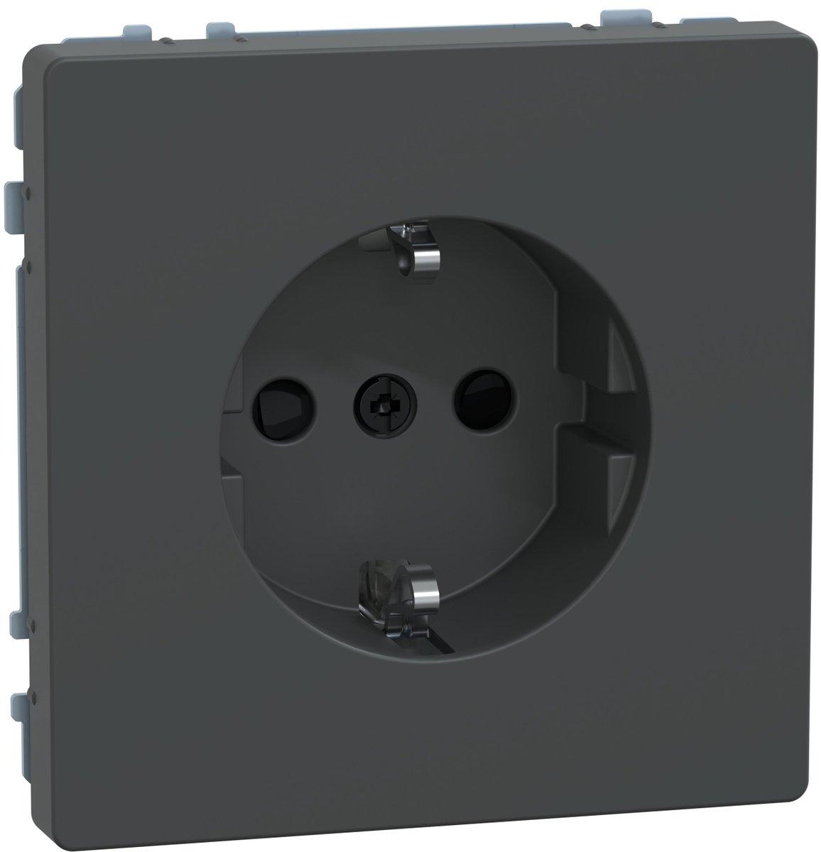 SCHUKO-Steckdose Steckklemmen anthrazit