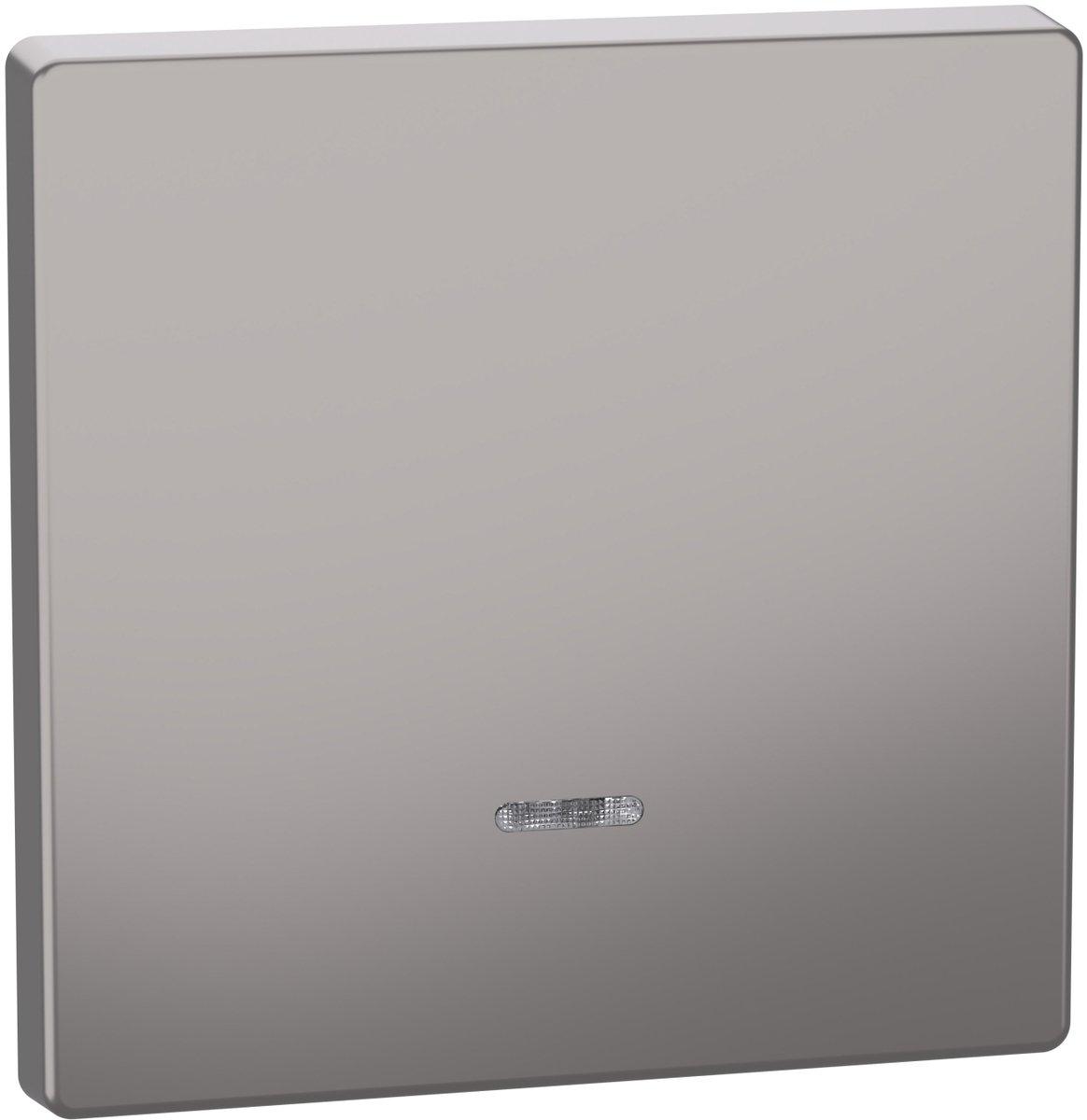 Einteilige Wippe für Schalter oder Taster mit Kontrollfenster Nickelmetallic