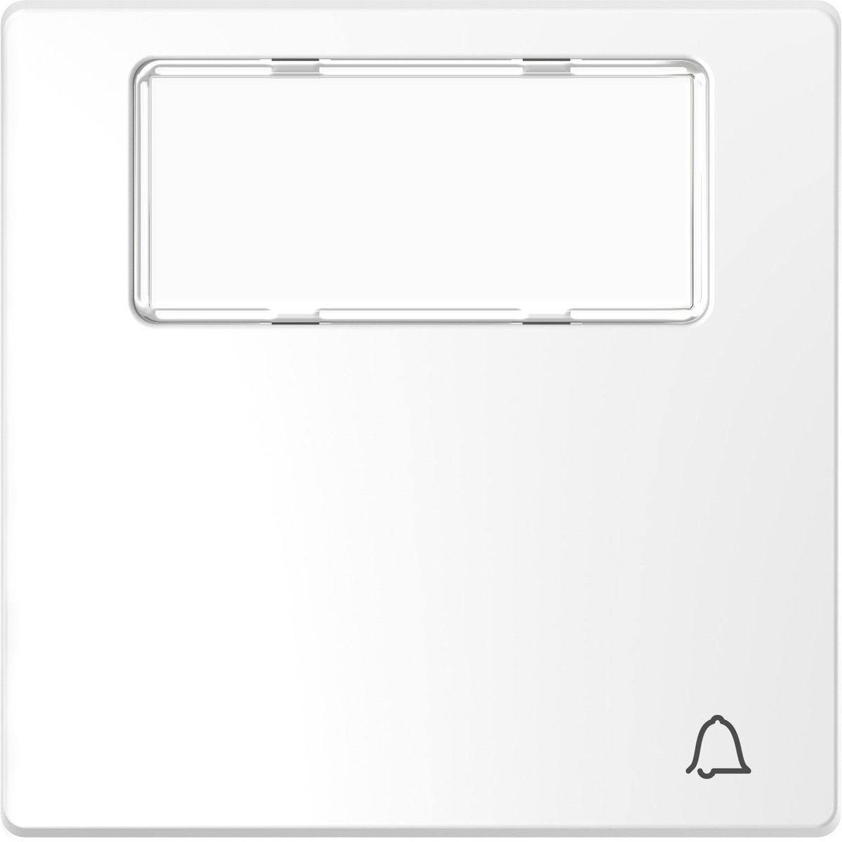 Einteilige Wippe mit Schriftfeld und Kennzeichnung Klingel Lotosweiß