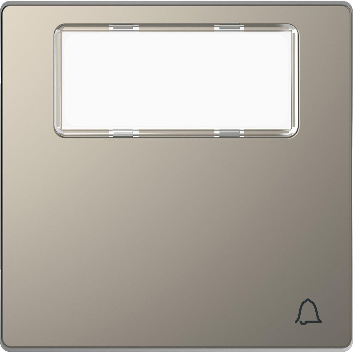 Einteilige Wippe mit Schriftf. und Kennzeich. Klingel Nickelmet.