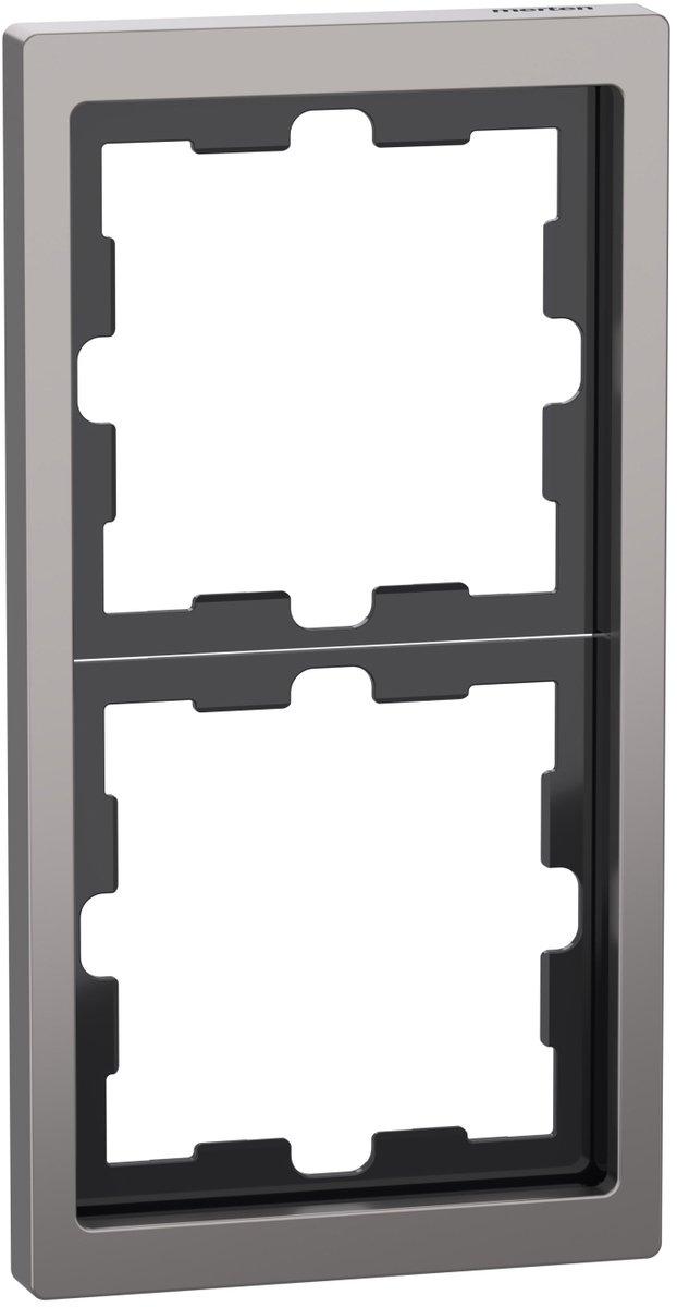 D-Life Metall Rahmen 2-fach Nickelmetallic