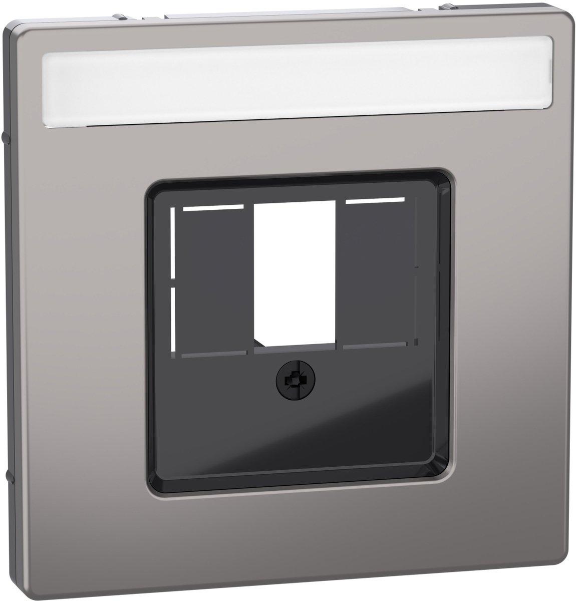 Zentralplatte mit rechteckigem Ausschnitt Nickelmetallic