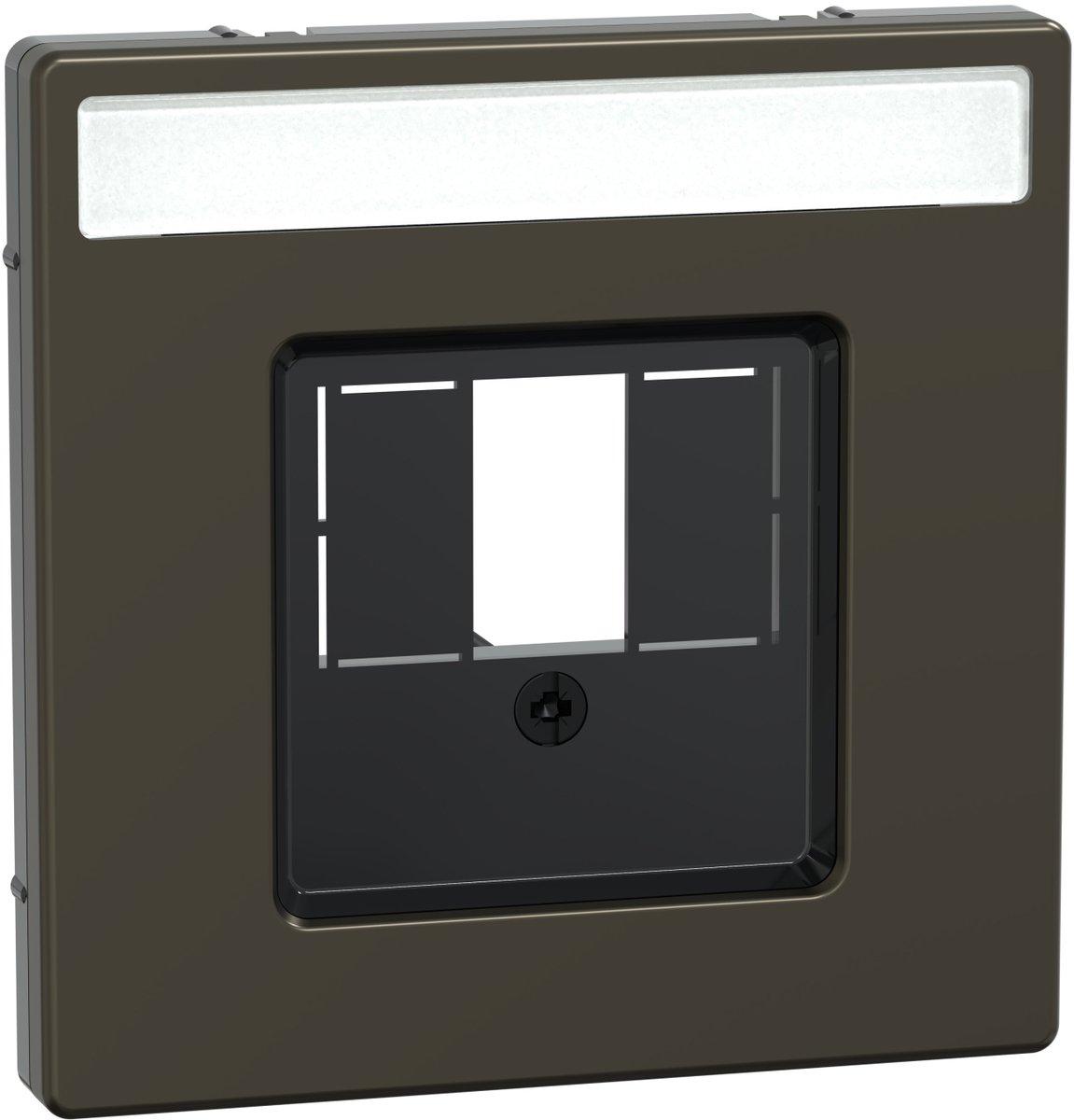 Zentralplatte mit rechteckigem Ausschnitt Moccametallic