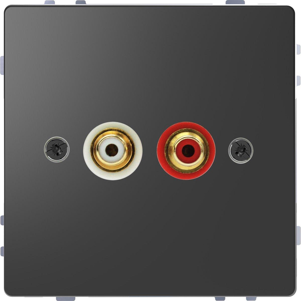 Steckdose für Audio Anschluss anthrazit