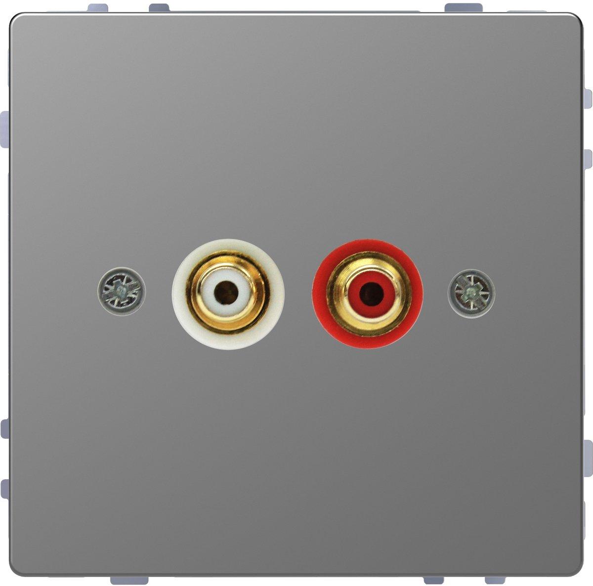 Steckdose für Audio Anschluss Edelstahl