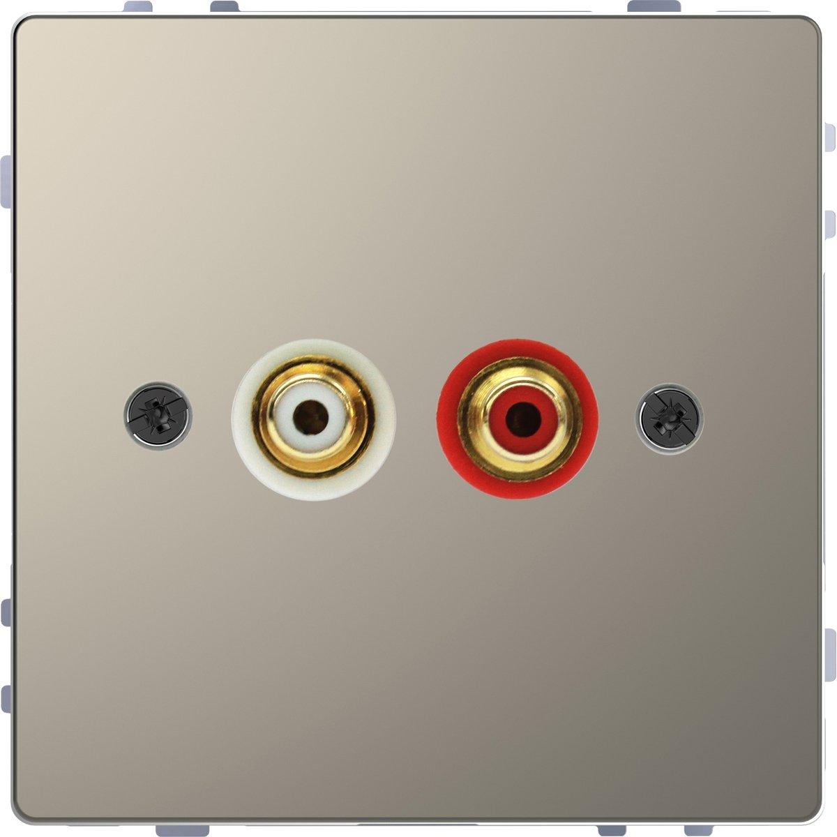 Steckdose für Audio Anschluss Nickelmetallic