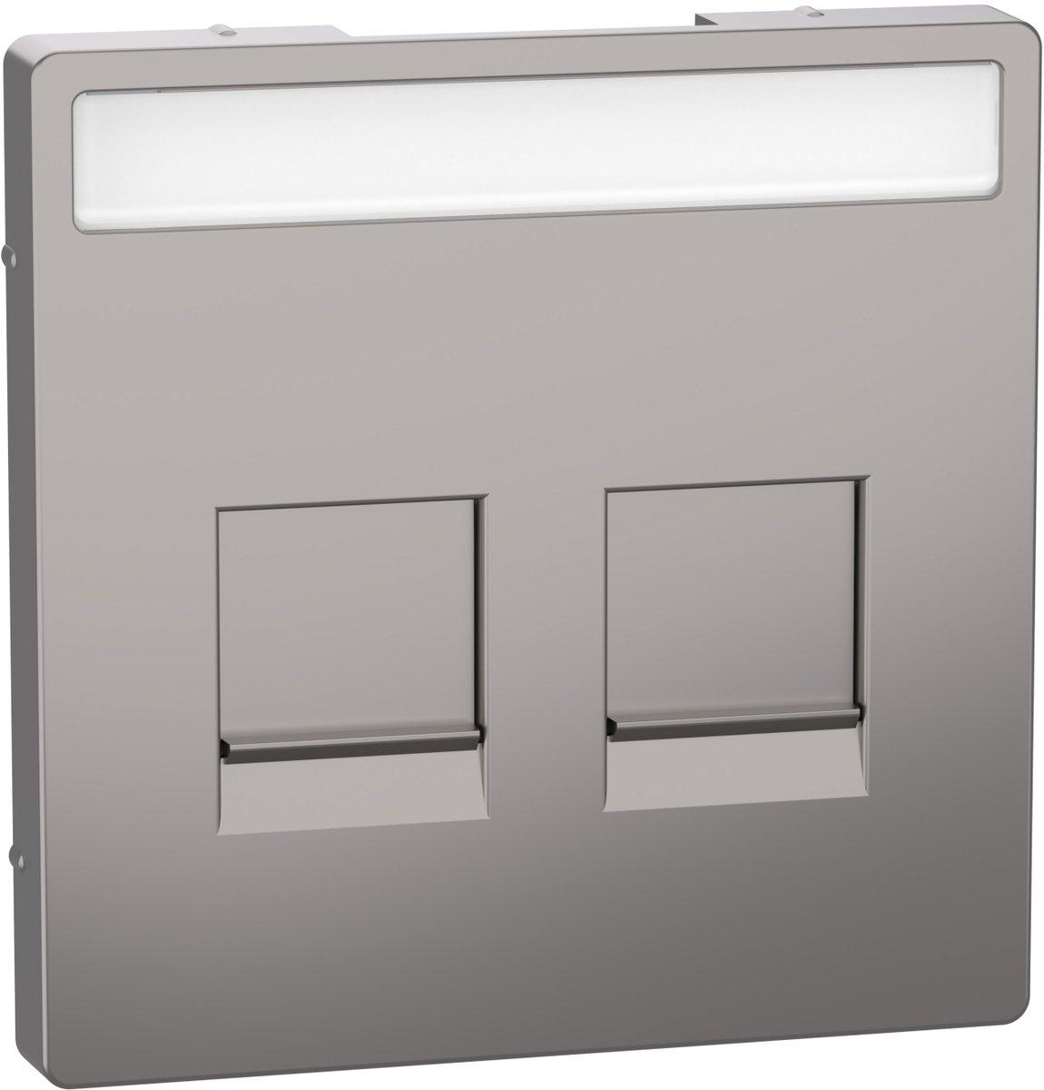 Zentralplatte Modular 2-fach Staubschutzsch. Sys. Design