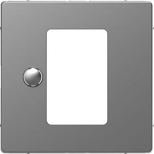 Zentralplatte für Univers. Temperaturreglereins. Edelstahl Sys. Design