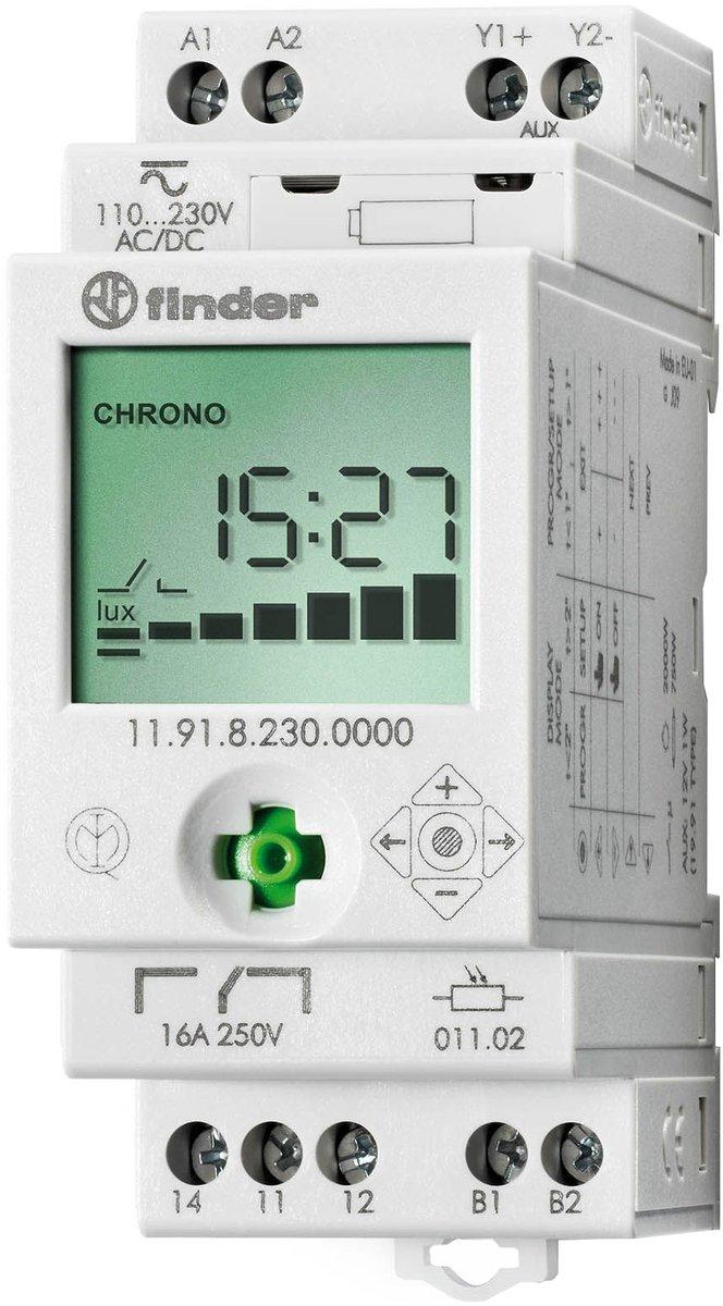 Dämmerungsschalter Schaltuhr Reiheneinb. 35mm 1p 16A inkl. AP Lichtsensor 011.02