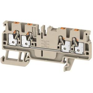 Durchgangsreihenklemme 0,5 - 2,5 mm² dunkelbeige