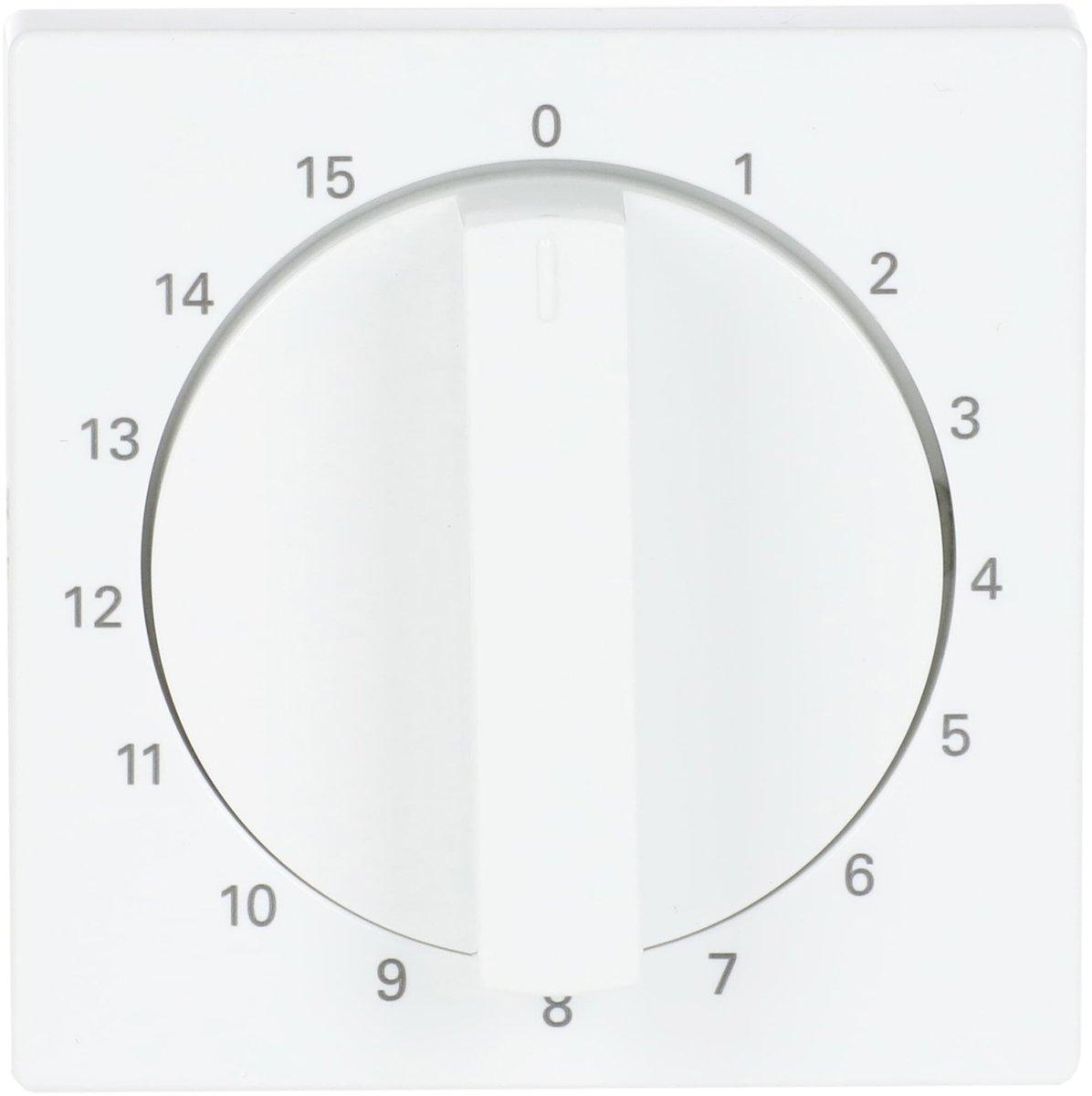 Zentralscheibe Drehknopf Zeitschaltuhr Aufdruck 1-15 studioweiß - Plattform 63