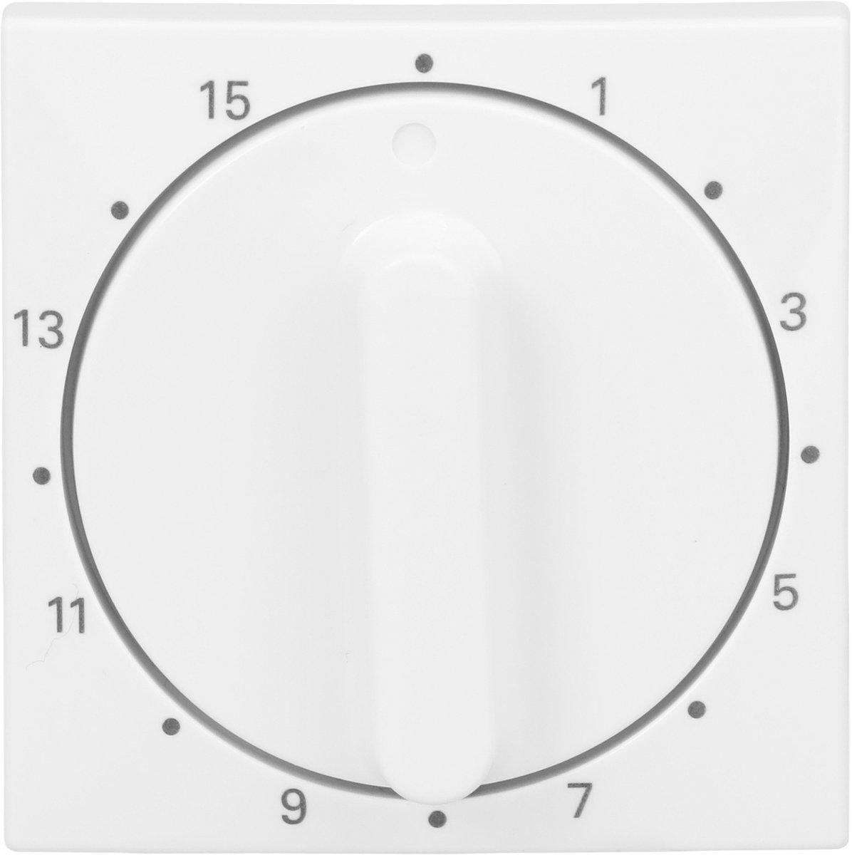 Zentralscheibe Drehknopf Zeitschaltuhr Aufdruck 1-15 alpinweiß - balance SI