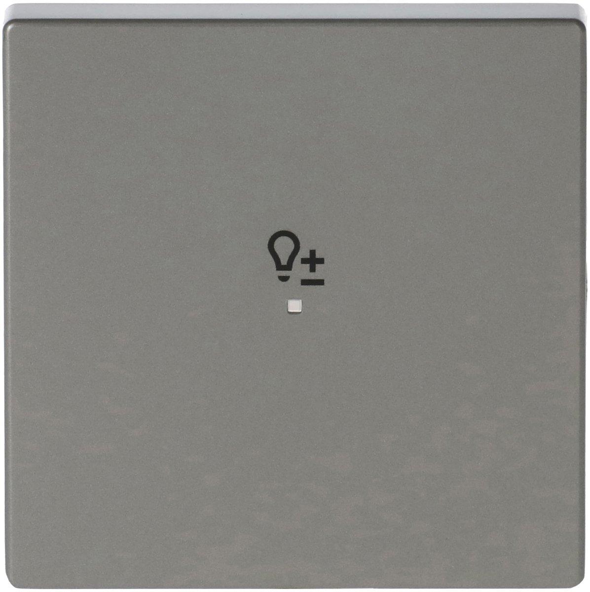 Wippe 1-fach für flex f@h KNX mit Symbol Dimmen edelstahl - pur edelstahl