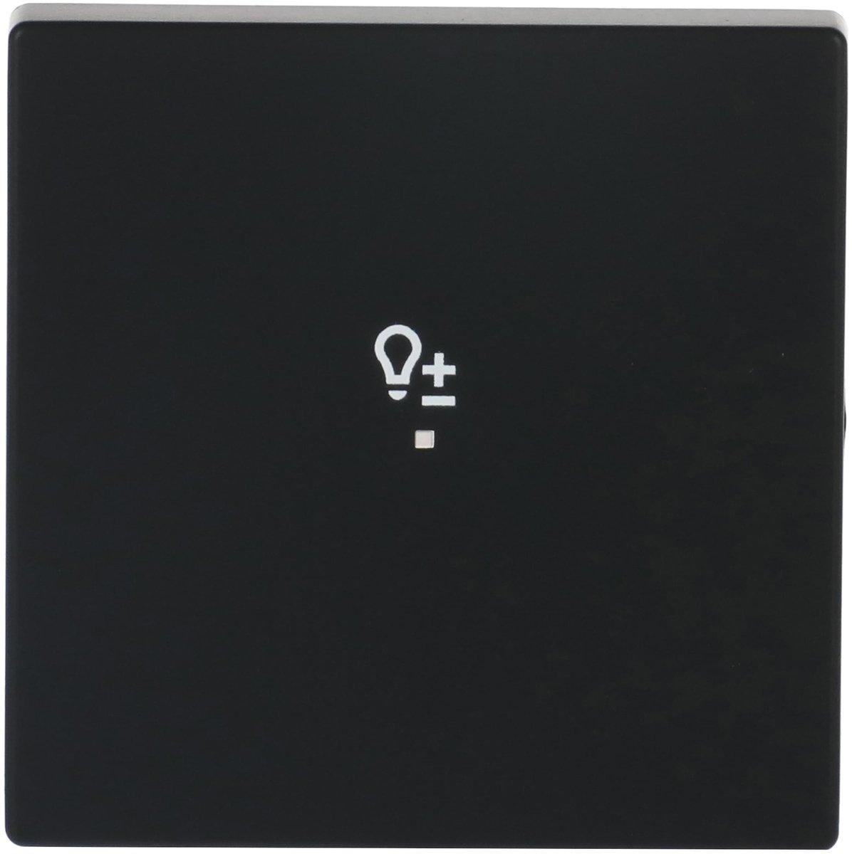 Wippe 1-fach für flex f@h KNX mit Symbol Dimmen schwarz matt - Plattform 63