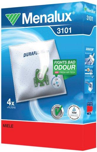 Staubbeutel 4 Stk. Duraflow Synthetik + Mikrofilter + Motorfilter 3101