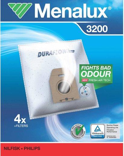 Staubbeutel 4 Stk. Duraflow Synthetik + Mikrofilter + Motorfilter 3200