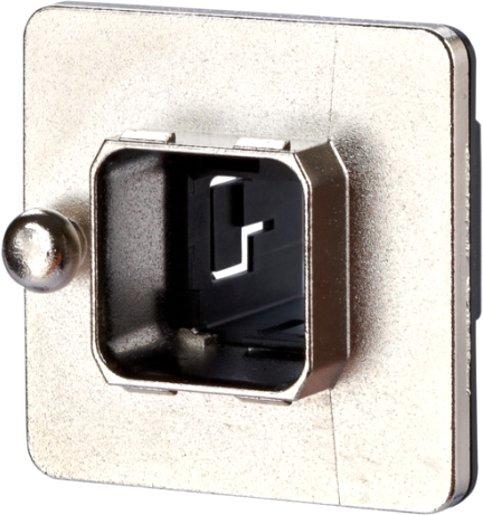 Flanschgehäuse mit Push-Pull E-DAT Industry IP67 V14 bulkhead Zentralbefestigung