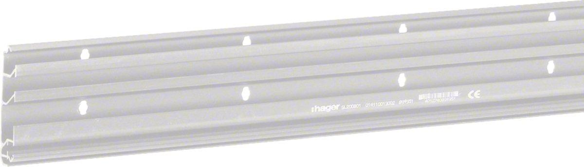 Sockelleistenkanal-Unterteil 3 Kammern aus Kunststoff zu SLH 20x80mm