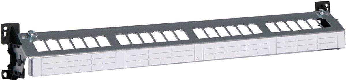 Patch-Panel 24-fach ohne Module für Hutschiene oder geschraubt