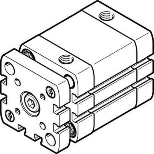 ADNGF Kompaktzylinder Kolben-dm 40 mm - Hub 25 mm mit PPS - Dämpfung
