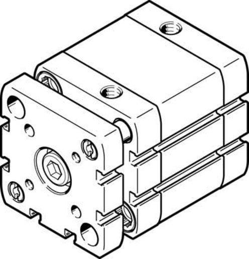 ADNGF Kompaktzylinder Kolben-dm 50 mm - Hub 40 mm mit PPS - Dämpfung