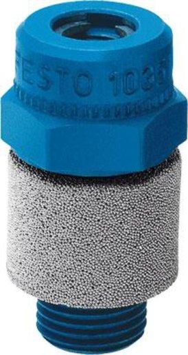 Abluftdrosselventil mit integriertem Schalldämpfer G1/2 für 3600 l/min